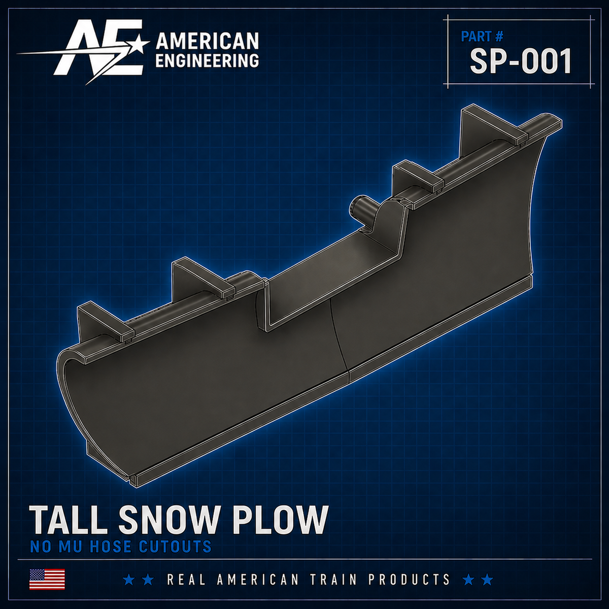 Tall Snow Plow (no MU hatches) (Qty. 2) SP-001