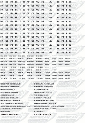 M&E Passenger Car Decal Set (Qty. 1) DE-010