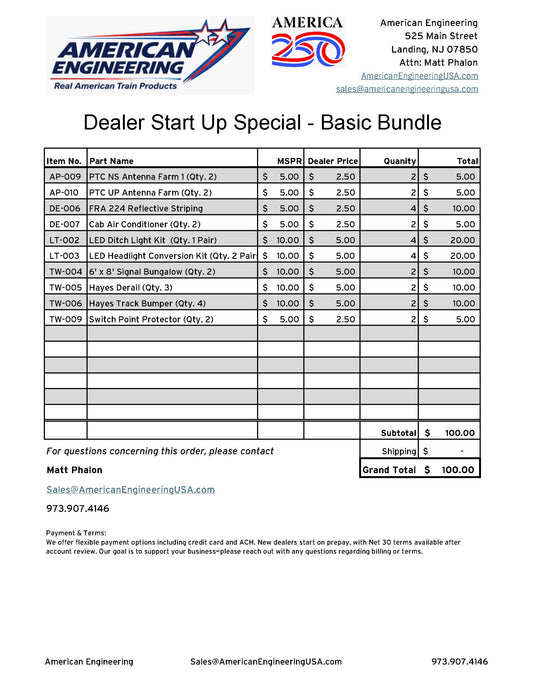Dealer Start Up Special - Essentials Bundle