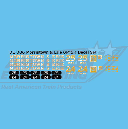 Morristown & Erie GP15-1 Decal Set (Qty. 1) DE006